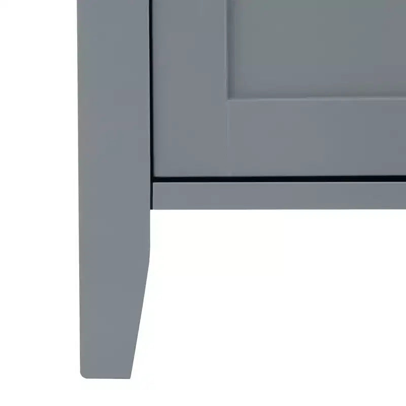 Meuble tour de rangement pour linge de style moderne du milieu du siècle, en bois gris
