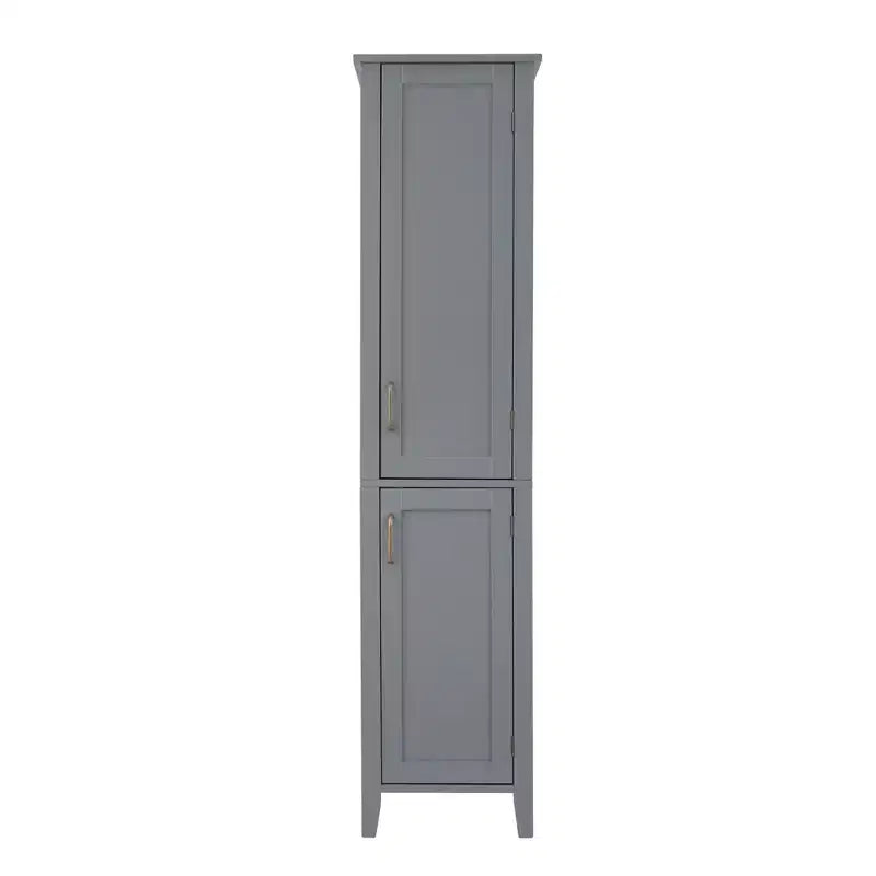 Meuble tour de rangement pour linge de style moderne du milieu du siècle, en bois gris