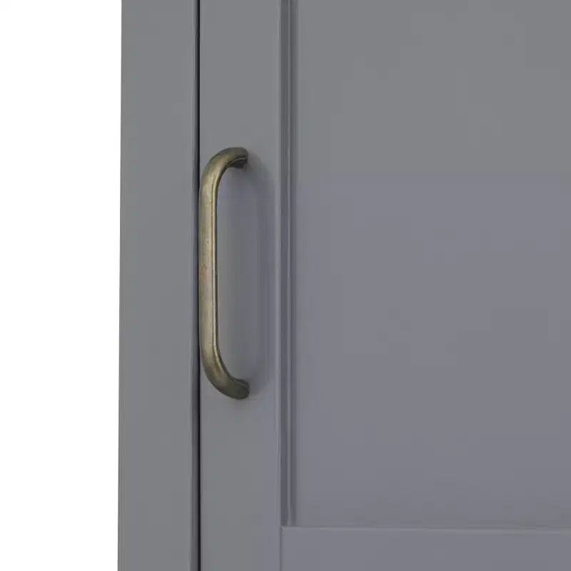 Meuble tour de rangement pour linge de style moderne du milieu du siècle, en bois gris