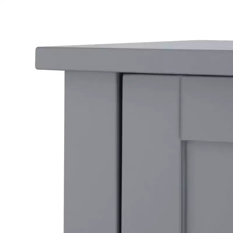 Meuble tour de rangement pour linge de style moderne du milieu du siècle, en bois gris