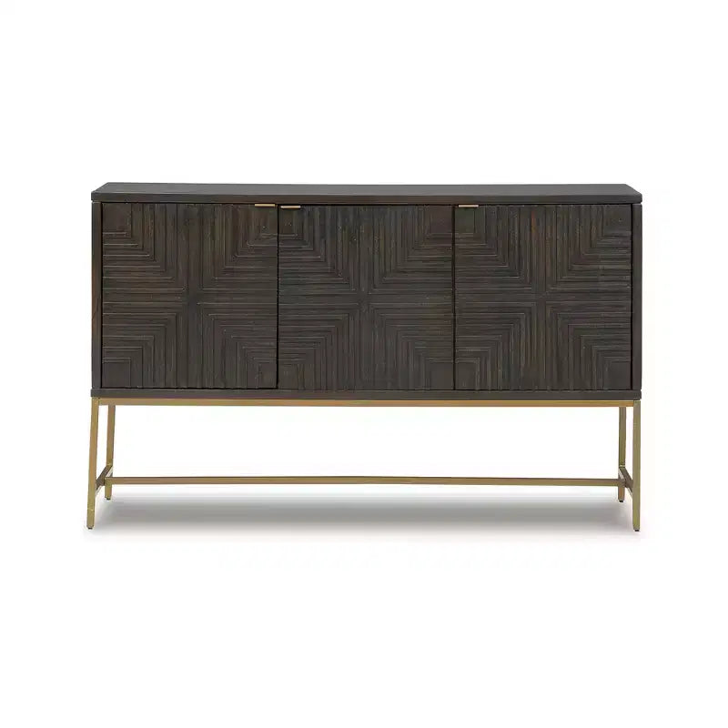 Meuble d'appoint contemporain brun/doré