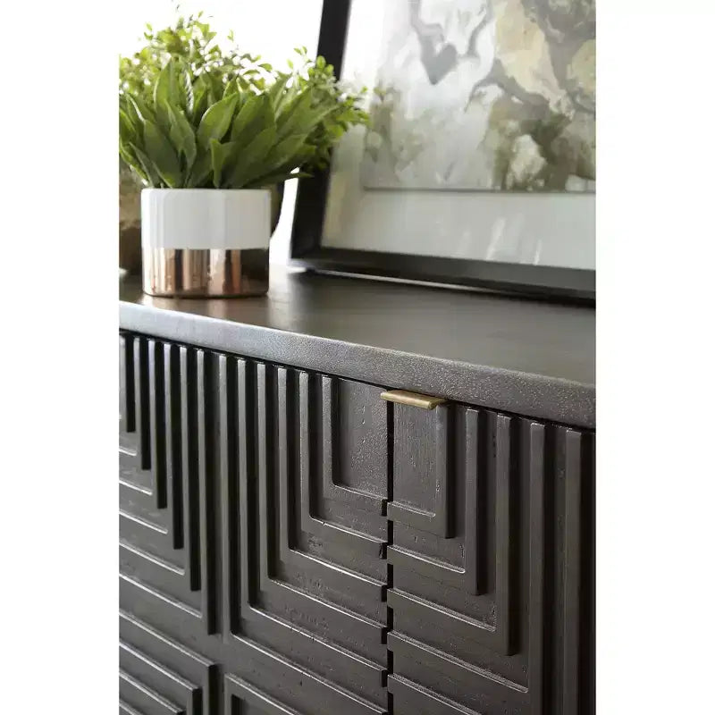 Meuble d'appoint contemporain brun/doré
