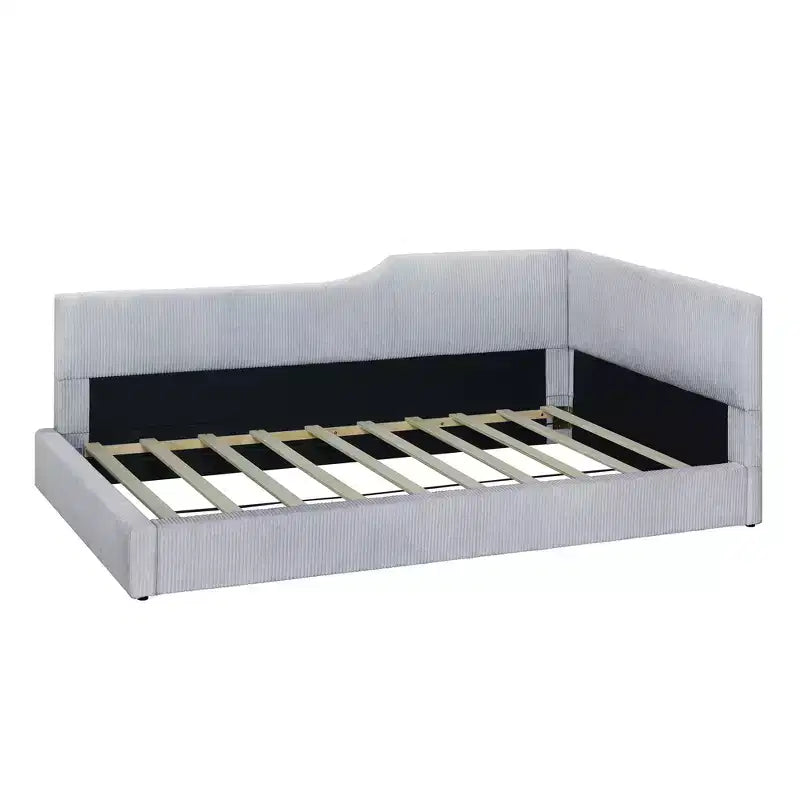 Lit de repos d'angle en velours côtelé, taille double/tout usage
