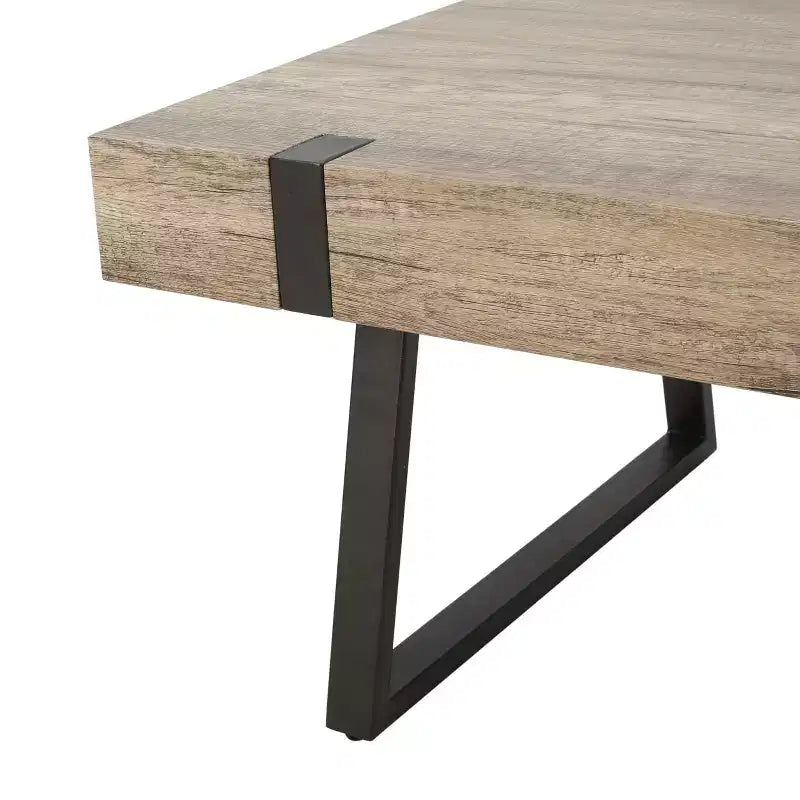 Table basse industrielle 43W avec plateau épais