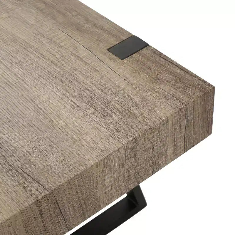 Table basse industrielle 43W avec plateau épais