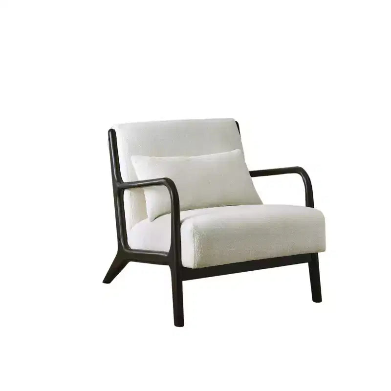 Fauteuil d'appoint de style milieu de siècle avec coussin lombaire amovible