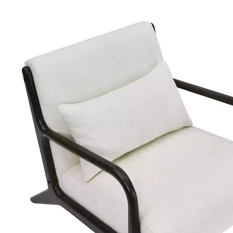 Fauteuil d'appoint de style milieu de siècle avec coussin lombaire amovible