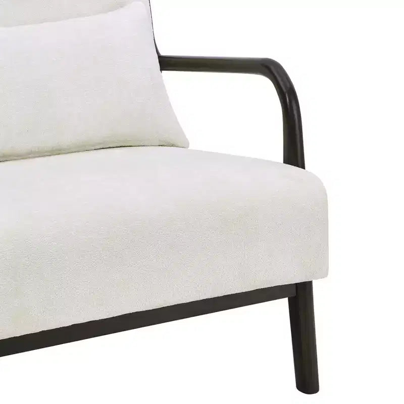 Fauteuil d'appoint de style milieu de siècle avec coussin lombaire amovible