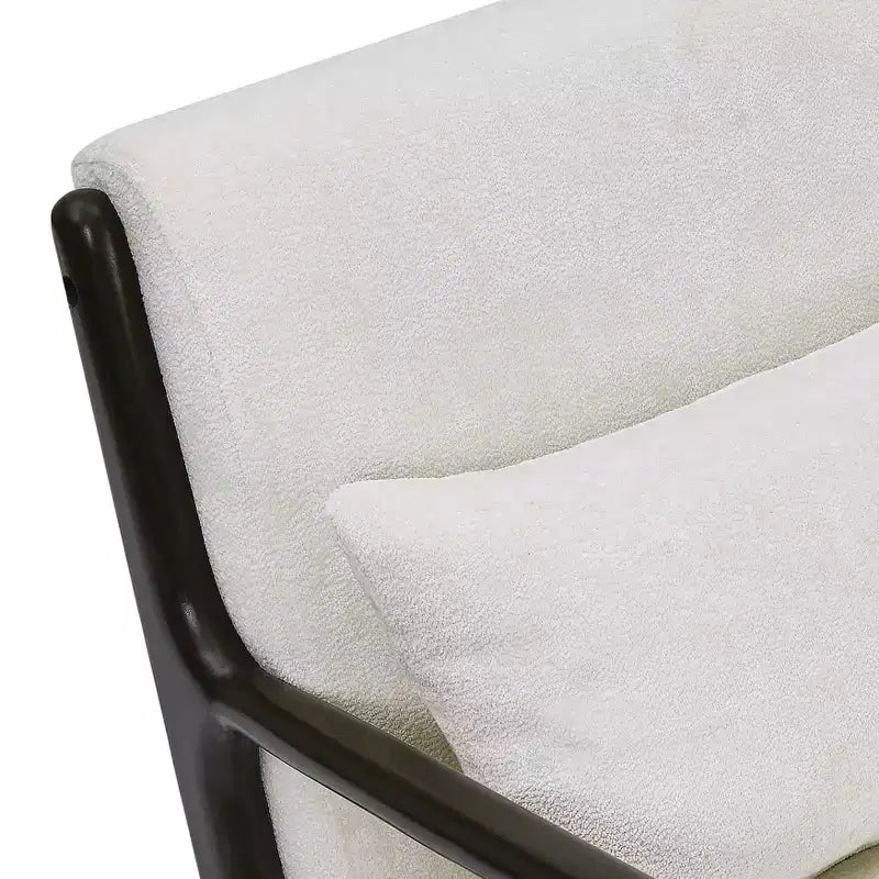 Fauteuil d'appoint de style milieu de siècle avec coussin lombaire amovible