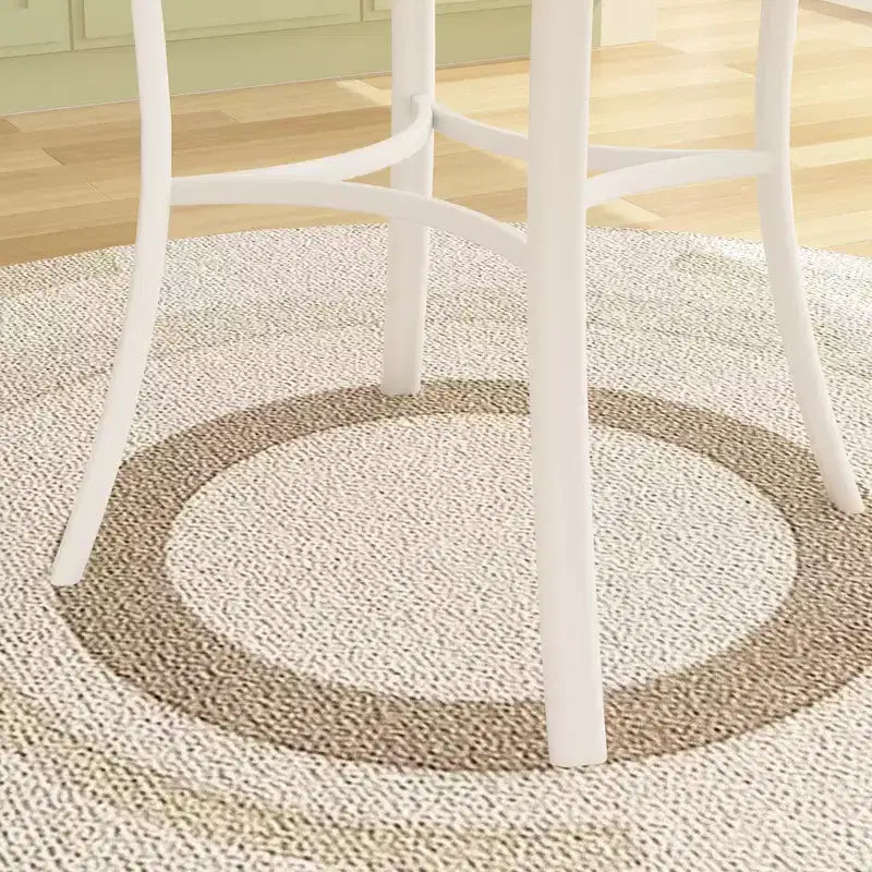 Table de salle à manger ronde de 36 pouces pour 4 personnes, plateau en faux marbre avec pieds en métal pour cuisine, petits espaces