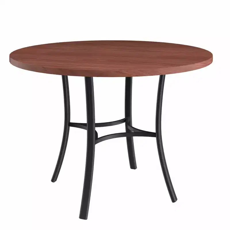 Table de salle à manger ronde de 36 pouces pour 4 personnes, plateau en faux marbre avec pieds en métal pour cuisine, petits espaces