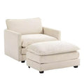 41.34 Fauteuil d'appoint surdimensionné en velours côtelé, Fauteuil moderne pour chambre à coucher et salon