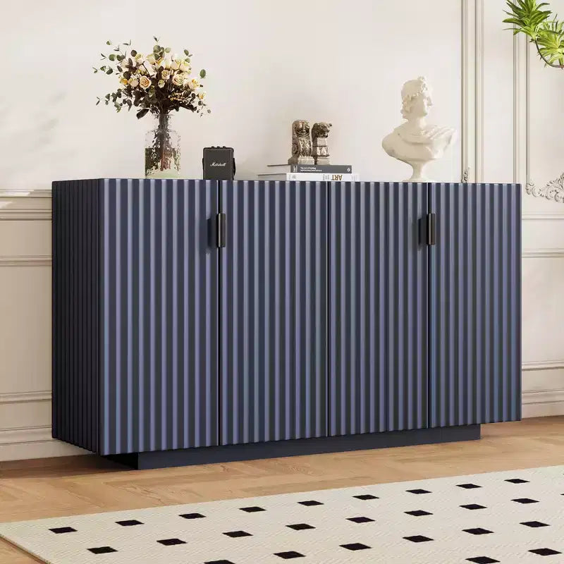 Buffet avec 4 portes et 4 étagères, Armoire de rangement pour salon, salle à manger, cuisine