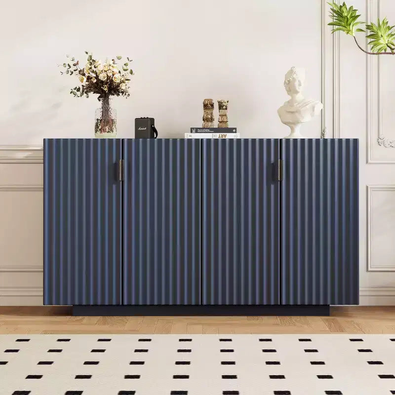 Buffet avec 4 portes et 4 étagères, Armoire de rangement pour salon, salle à manger, cuisine