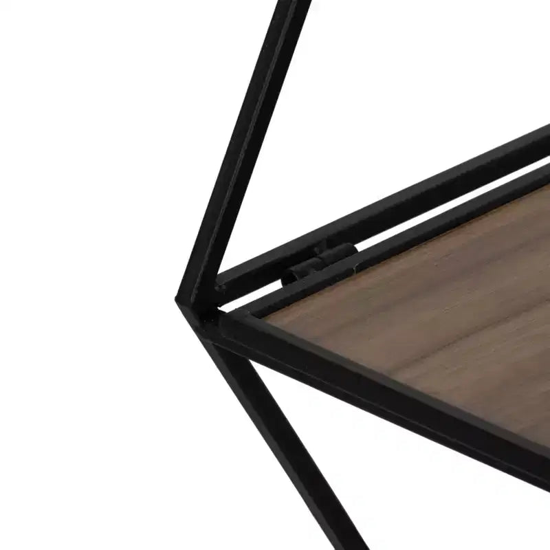 Étagères murales hexagonales modernes pour la décoration intérieure - Rangement en bois avec cadre métallique pour bureau