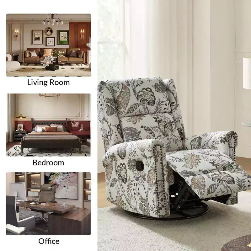 Fauteuil inclinable pivotant et coulissant manuel
