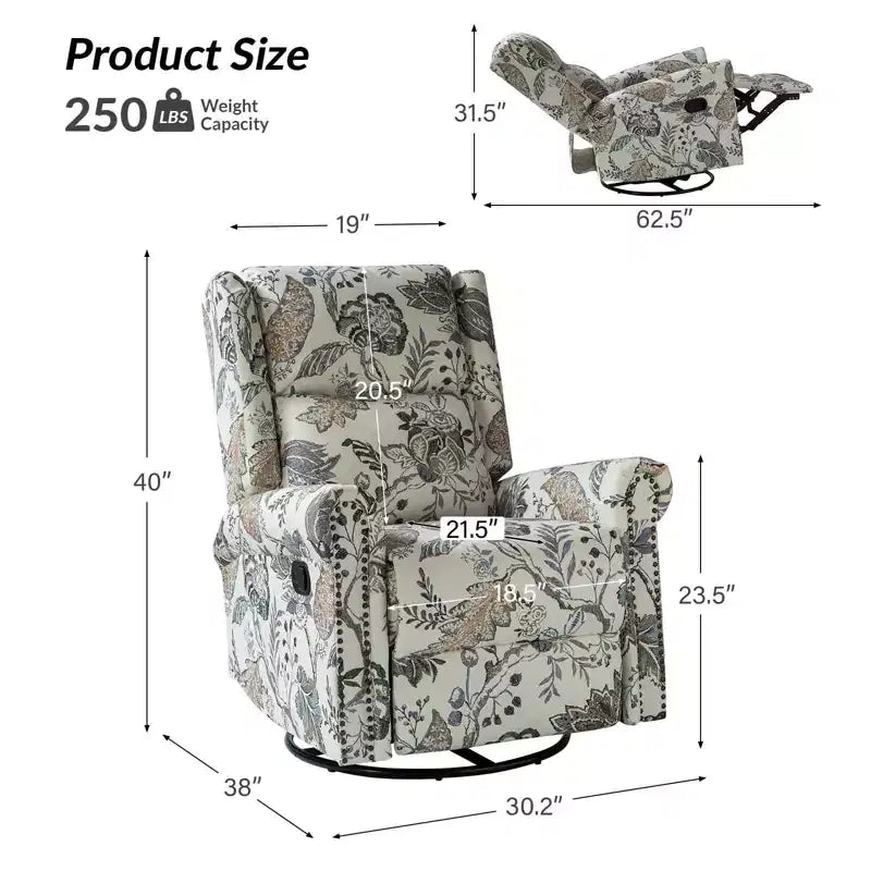 Fauteuil inclinable pivotant et coulissant manuel