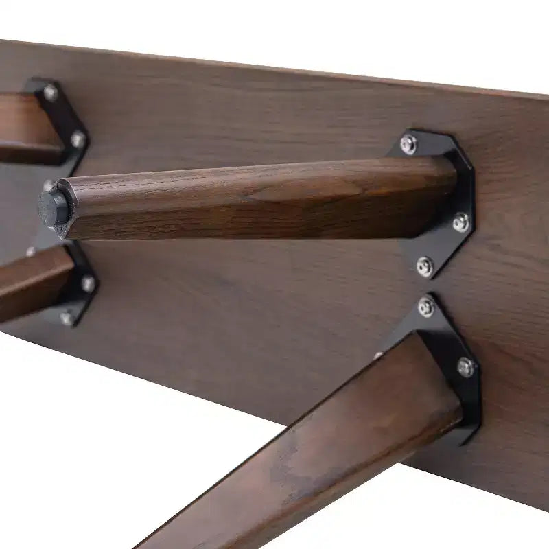 Banc en chêne rouge massif de 35,5 po