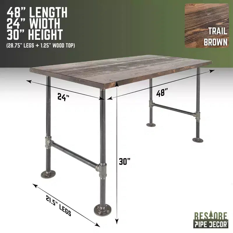 Bureau en bois massif marron Trail