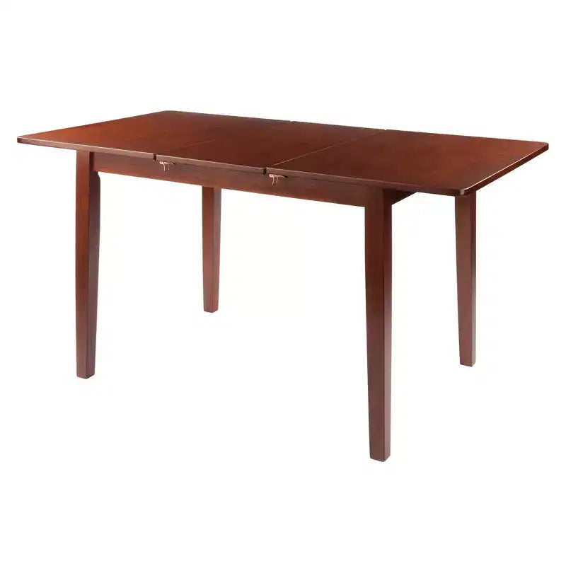 Table à manger extensible Noyer - Rallonge papillon intégrée, 6 places