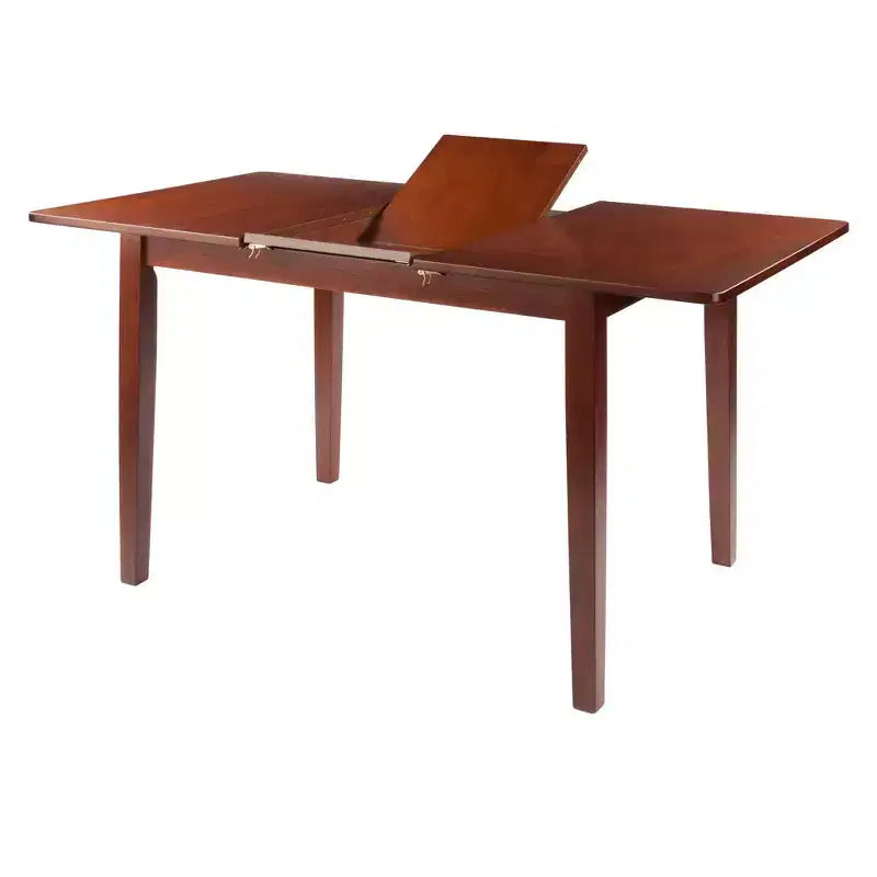 Table à manger extensible Noyer - Rallonge papillon intégrée, 6 places