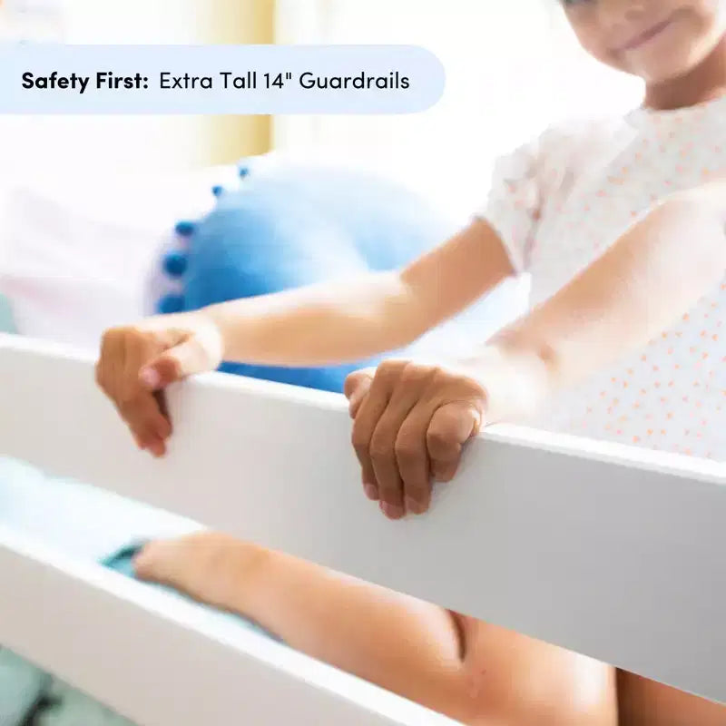 Lit mezzanine double avec bureau et étagères de rangement pour enfants