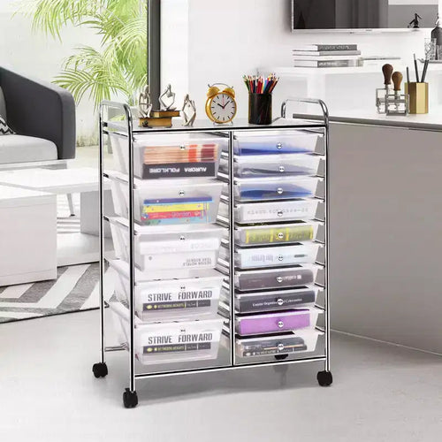 Chariot de rangement roulant à 15 tiroirs pour l'art et les loisirs créatifs | Outils, Scrapbooking et Organiseur de bureau