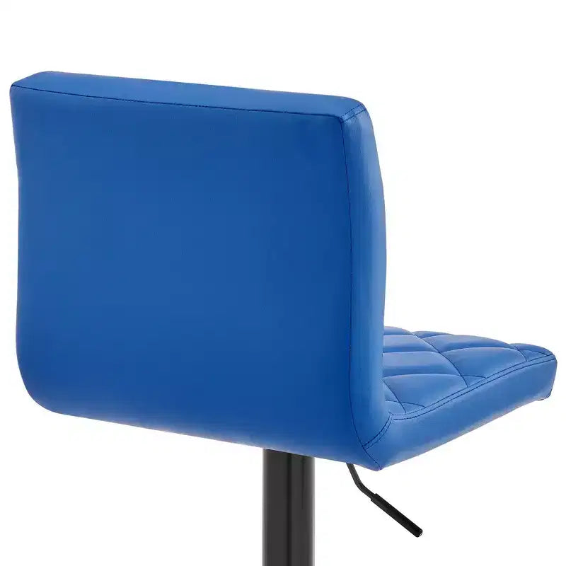 Tabouret de bar réglable avec simili cuir et finition métallique