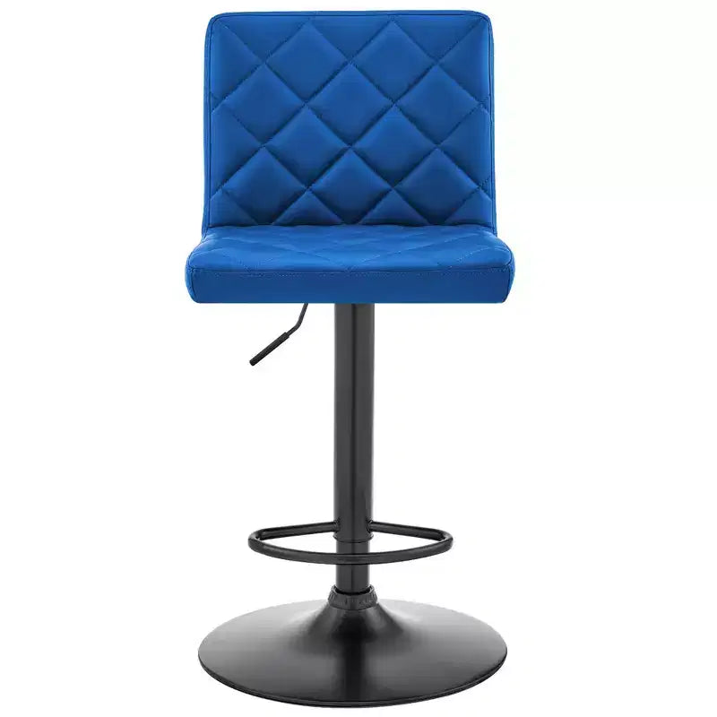 Tabouret de bar réglable avec simili cuir et finition métallique