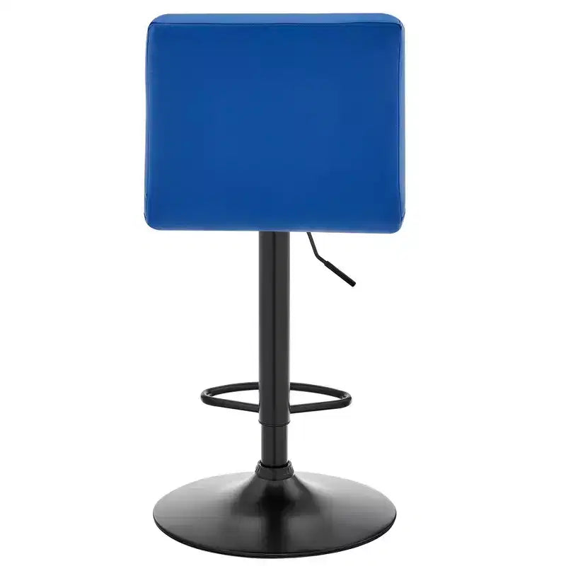 Tabouret de bar réglable avec simili cuir et finition métallique