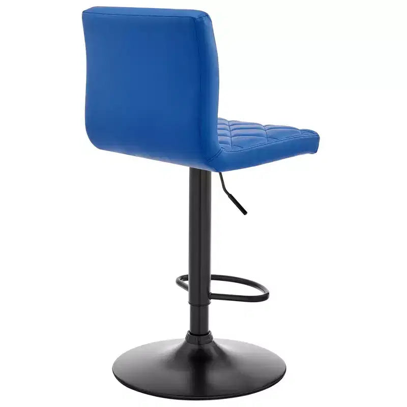 Tabouret de bar réglable avec simili cuir et finition métallique