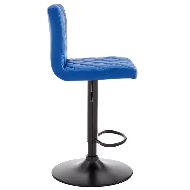 Tabouret de bar réglable avec simili cuir et finition métallique