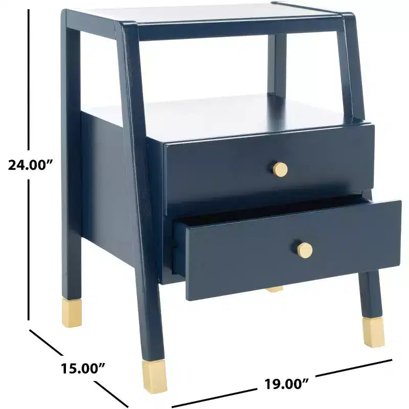 Table d'appoint 2 tiroirs 1 étagère