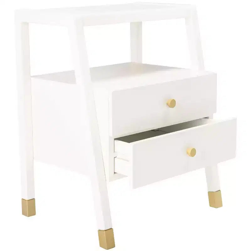 Table d'appoint 2 tiroirs 1 étagère
